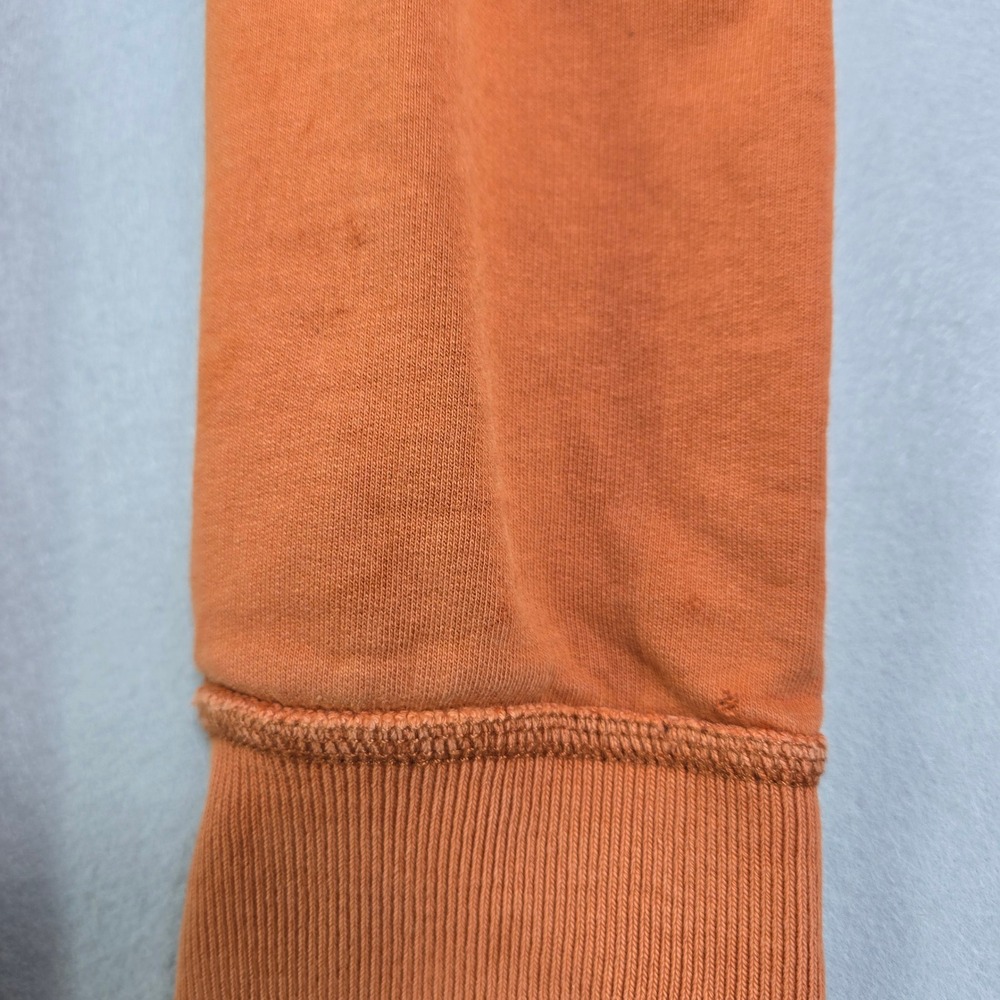 Vintage Y2K Fit American Eagle Hoodie Men Medium Orange Full Zip Distressed Hobo - Picture 2 of 16